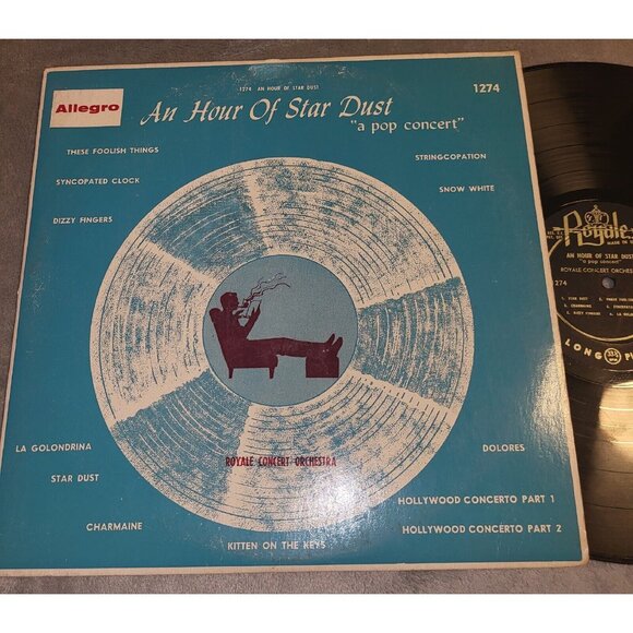 AN HOUR OF STAR DUST LP A POP CONCERT VERY GOOD CONDITION ULTRA RARE BLUE COVER - Picture 2 of 5